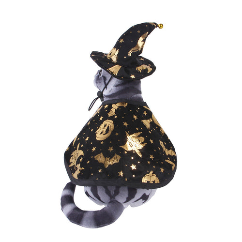 Dog/Cat Cloak Hat Wizard Halloween Costumes Holiday Pet Supplies 24-49CM | Pet Supplies