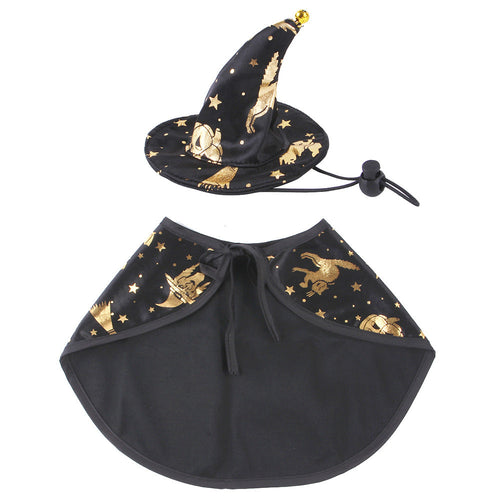 Dog/Cat Cloak Hat Wizard Halloween Costumes Holiday Pet Supplies 24-49CM | Pet Supplies