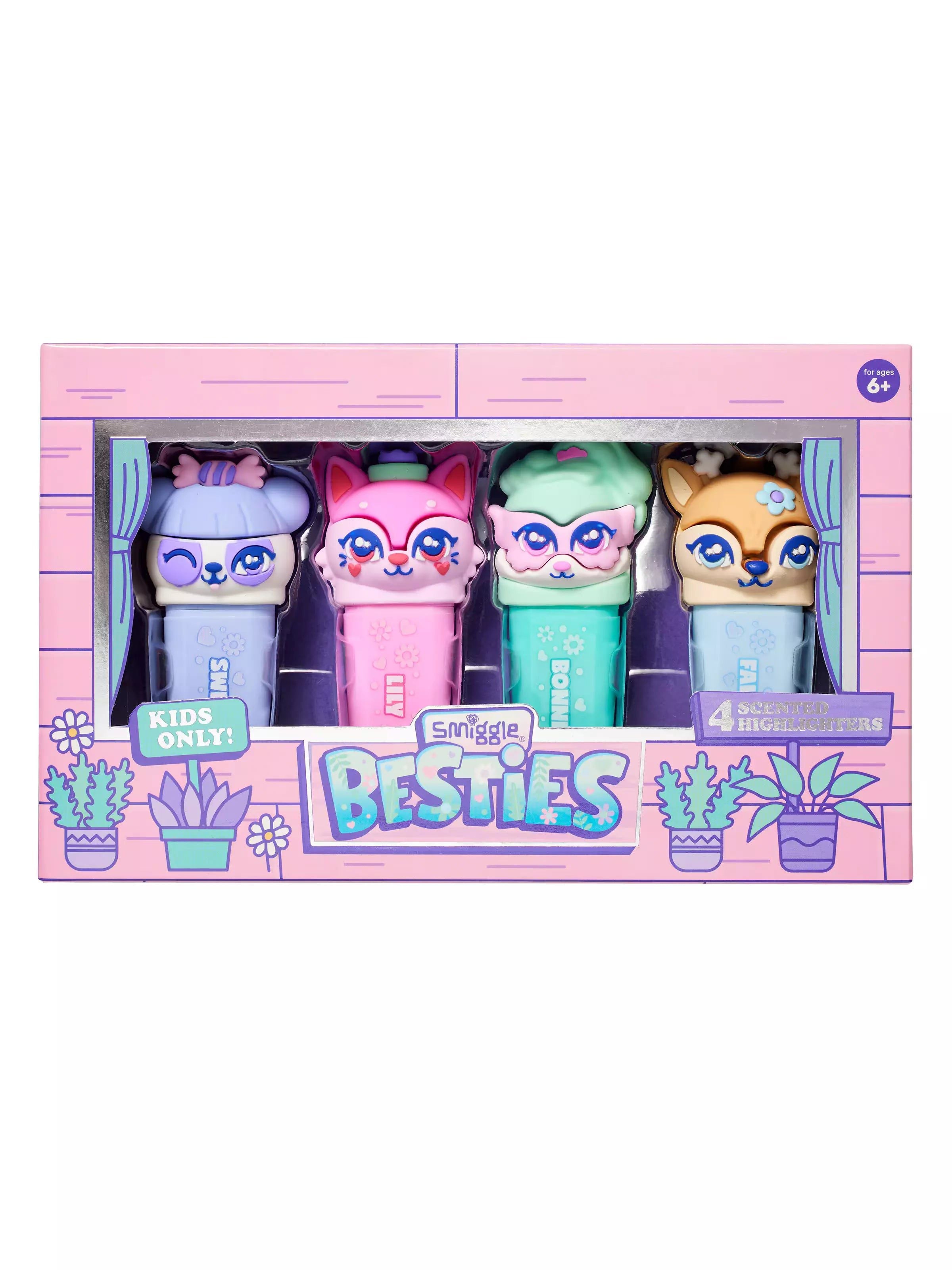 Smiggle - Besties Fosforlu Highlighter Kalem Paketi X4-0